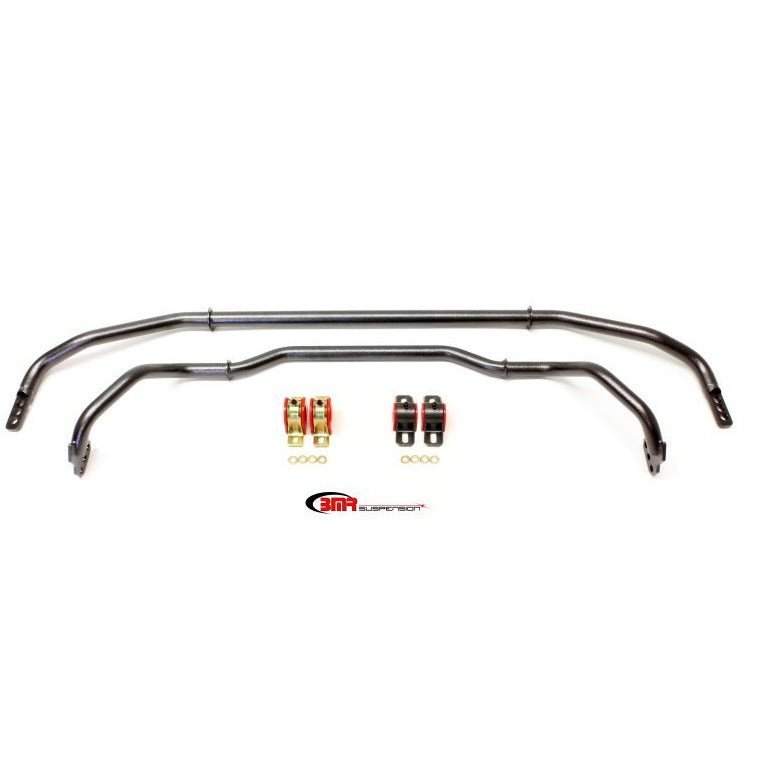 BMR 13-15 Chevrolet Camaro Front & Rear Hollow 29mm Adj. Sway Bar Kit w/ Bushings - Black Hammertone BMR Suspension Sway Bars