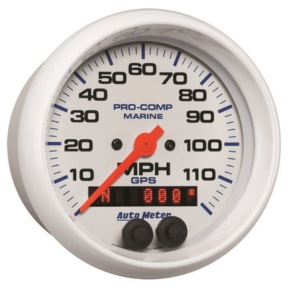Autometer Gauge GPS Speedometer 3-3/8in 120 MPH Marine White Gauge AutoMeter Gauges