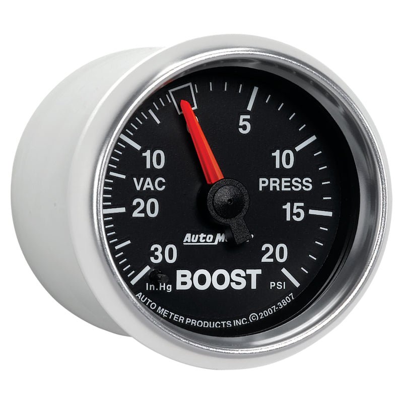 Autometer GS 52mm 30 in Hg/20 psi Mechanical Vacuum/Boost Gauge AutoMeter Gauges