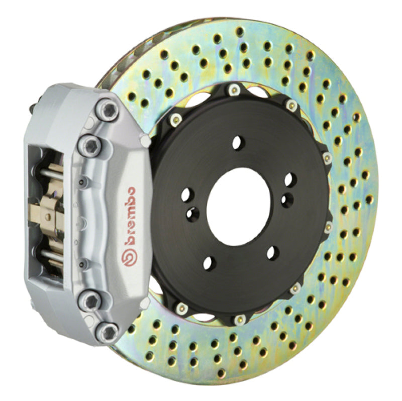 Brembo 99-06 TT (8N) Front GT BBK 4 Piston Cast 2pc 328x28 2pc Rotor Drilled-Silver