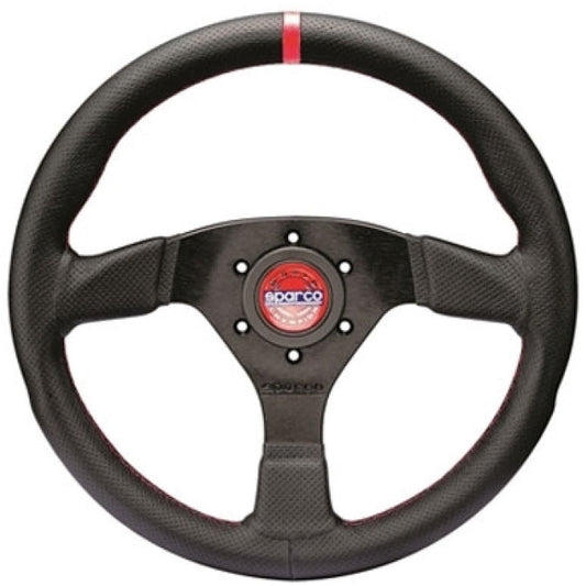 Sparco Steering Wheel R383 Champion Black Leather / Black Stitching SPARCO Steering Wheels