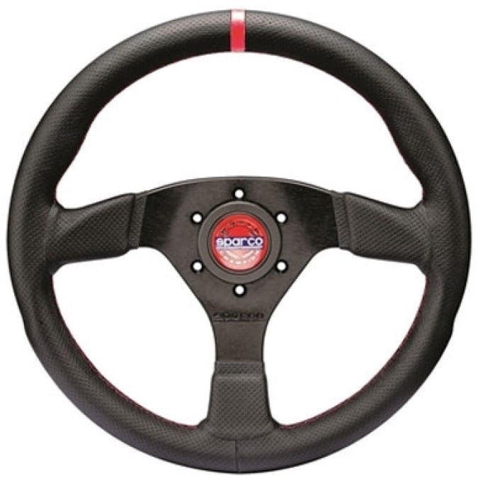 Sparco Steering Wheel R383 Champion Black Leather / Red Stiching SPARCO Steering Wheels