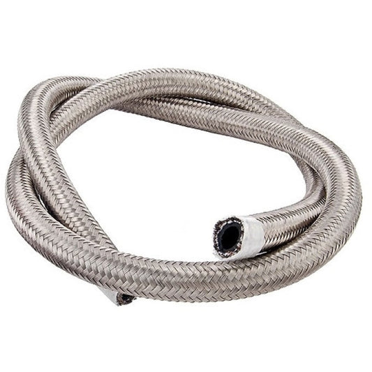 Torque Solution Stainless Steel Braided Rubber Hose -10AN 10ft (0.56in ID) Torque Solution Hoses