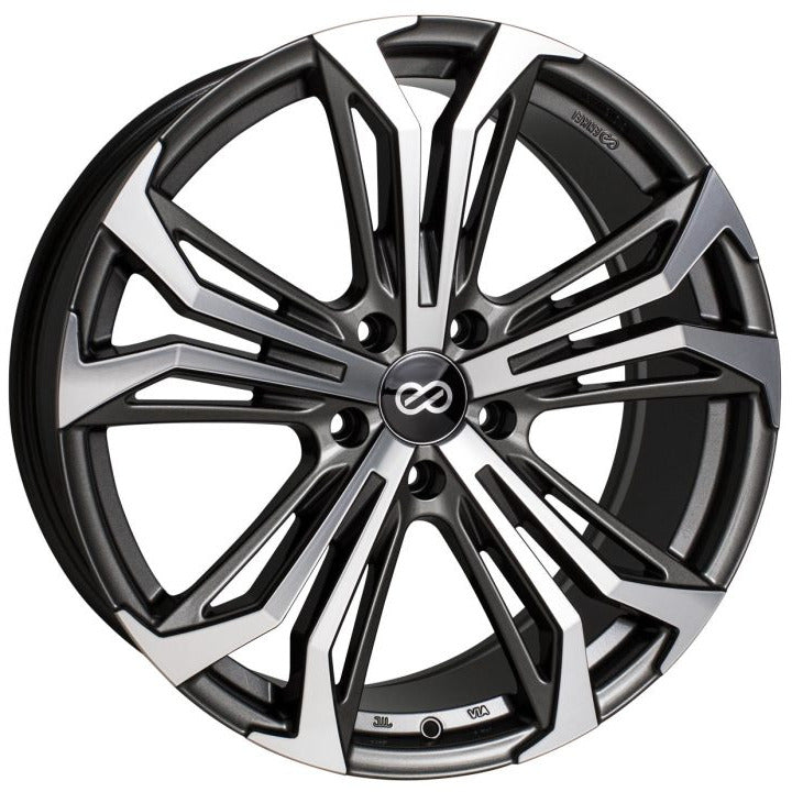 Enkei Vortex 5 Wheel 17x7.5 40mm Offset 5x114.3mm Bore - Anthracite Machined Enkei Wheels - Cast