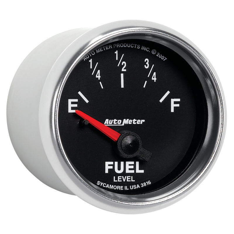 AutoMeter Gauge Fuel Level 2-1/16in. 240 Ohm(e) to 33 Ohm(f) Elec Gs AutoMeter Gauges