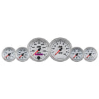 Autometer Pro-Cycle Gauge Kit 6 Pc. Kit 3 3/8in & 2 1/16in Bagger White AutoMeter Gauges