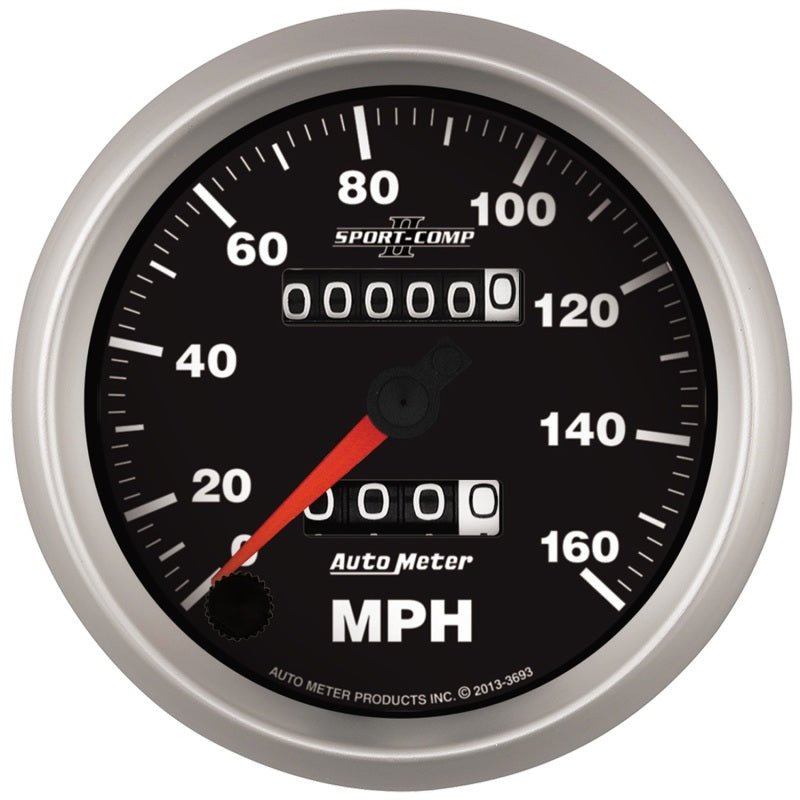 Autometer Sport-Comp II 3-3/8in 160MPH Mechanical Speedometer AutoMeter Gauges