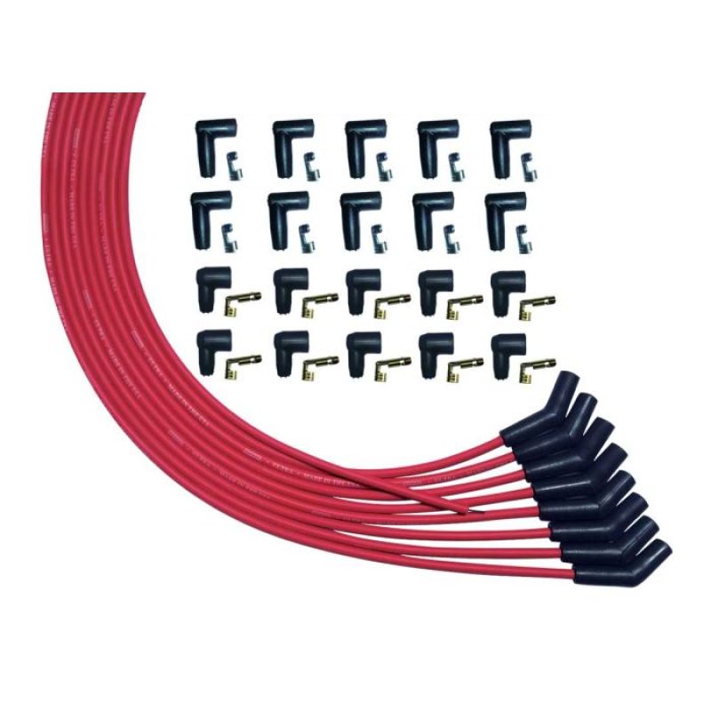 Moroso V8 135 Deg Plug Universal HEI And Non-HEI Ultra Spark Plug Wire Set - Red