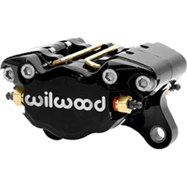 Wilwood Caliper-Dynapro Single 3.75in Mount 1.38in Pistons .38in Disc - Black Wilwood Brake Calipers - Perf