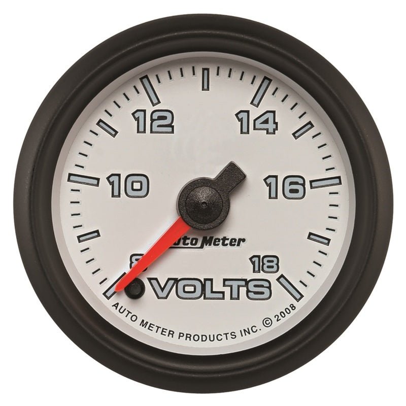 Autometer Pro-Cycle Gauge Voltmeter 2 1/16in 18V Digital Stepper Motor White AutoMeter Gauges