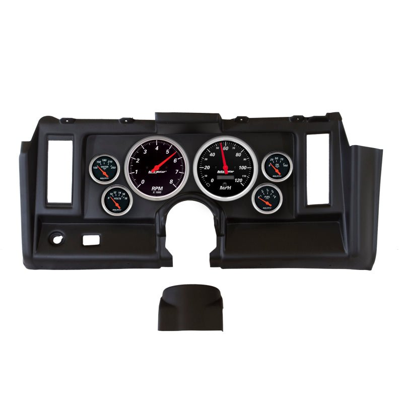 Autometer Designer Black 1969 Camaro Dash Kit 6pc Tach / MPH / Fuel / Oil / WTMP / Volt AutoMeter Gauges