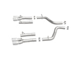 MagnaFlow Axle-Back, SS, 2.5in, Quad Split Rear 3.5in Tip 2015 Dodge Challenger 3.6L V6