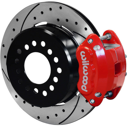 Wilwood D154 P/S P-B Kit Drilled-Red New Big Ford 2.50in Off Staggerd Mount Wilwood Big Brake Kits