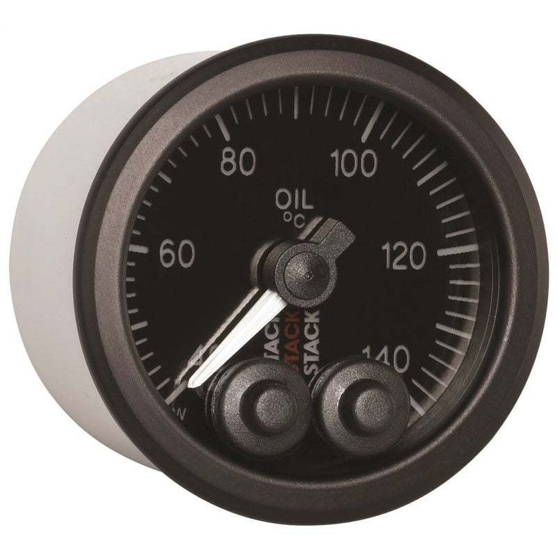 Autometer Stack 52mm 40-140 Deg C 1/8in NPTF Male Pro-Control Oil Temp Gauge - Black AutoMeter Gauges