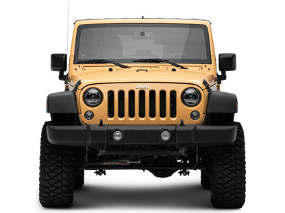 Raxiom 07-18 Jeep Wrangler JK Axial Series LED Headlights- Black Housing (Clear Lens)