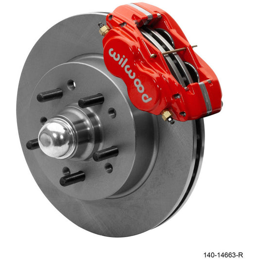 Wilwood Forged Dynalite-M Front Kit 11.5in Red 1 PC Rotor&Hub 58-64 Impala 63-64 Corvette Wilwood Big Brake Kits