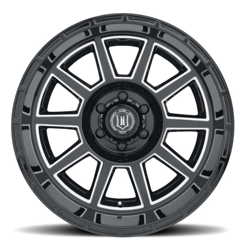 ICON Recoil 20x10 5x5 -24mm Offset 4.5in BS Gloss Black Milled Spokes Wheel