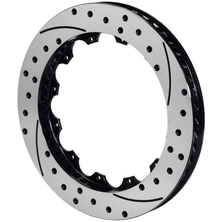 Wilwood Rotor-SV-SRP72 Iron-LH-Drill-BLK 14.00 x 1.25 - 12 on 8.25in Wilwood Brake Rotors - 2 Piece