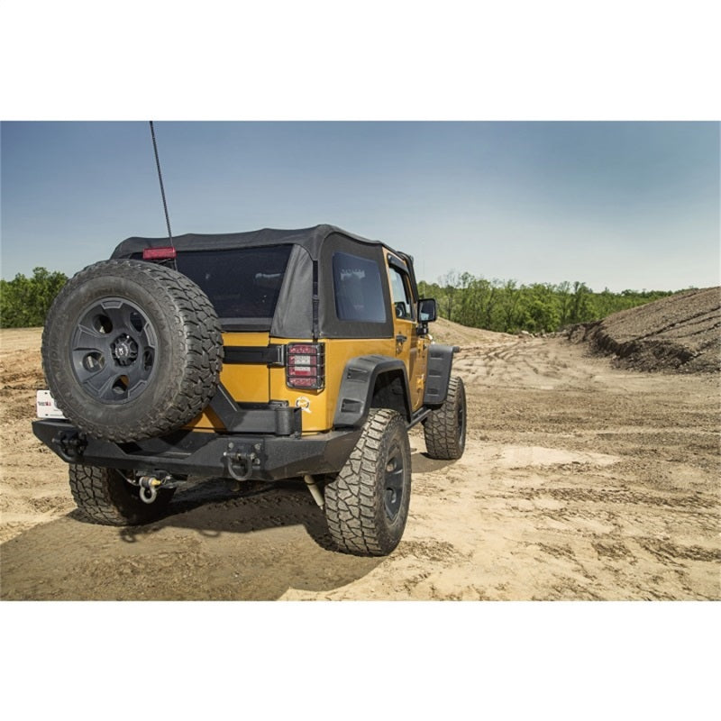 Rugged Ridge Bowless Top 2-Door Black Diamond 07-18 Jeep Wrangler Rugged Ridge Soft Tops