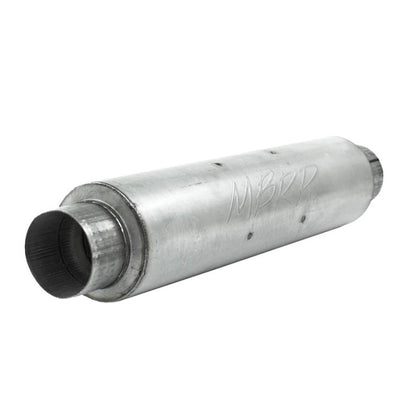 MBRP Universal Quiet Tone Muffler 4in Inlet/Outlet 24in Body 6in Dia 30in Overall Aluminum