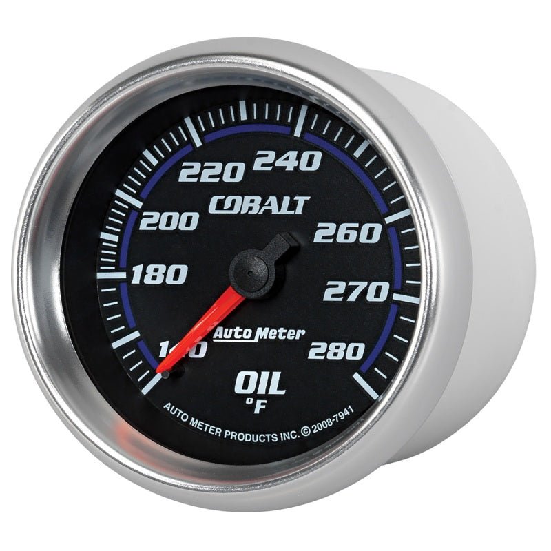 Autometer Cobalt 66.7mm 140-280 Degree F Mechanical Oil Temperature Gauge AutoMeter Gauges