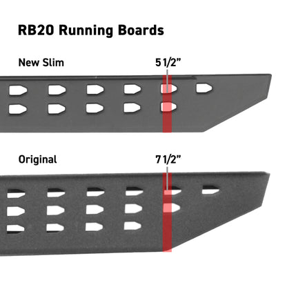 Go Rhino RB20 Slim Running Boards - Universal 80in. - Bedliner Coating