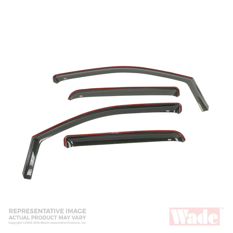 Westin 2007-2018 Toyota Tundra Crew Max Wade In-Channel Wind Deflector 4pc - Smoke