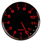 Autometer Spek-Pro Gauge Tachometer 5in 11K Rpm W/Shift Light & Peak Mem Black/Chrome AutoMeter Gauges