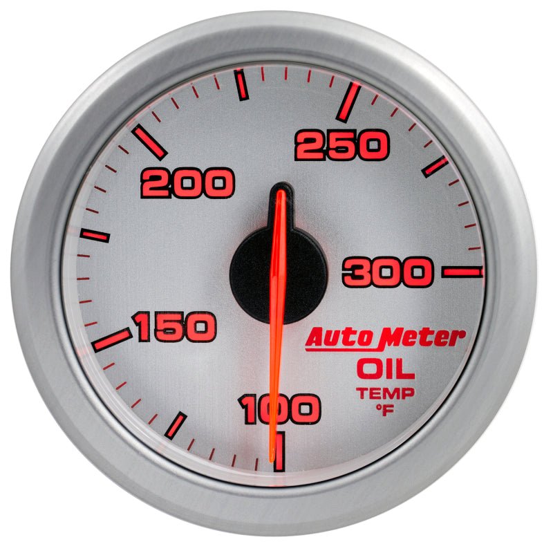 Autometer Airdrive 2-1/6in Oil Temp Gauge 100-300 Degrees F - Silver AutoMeter Gauges