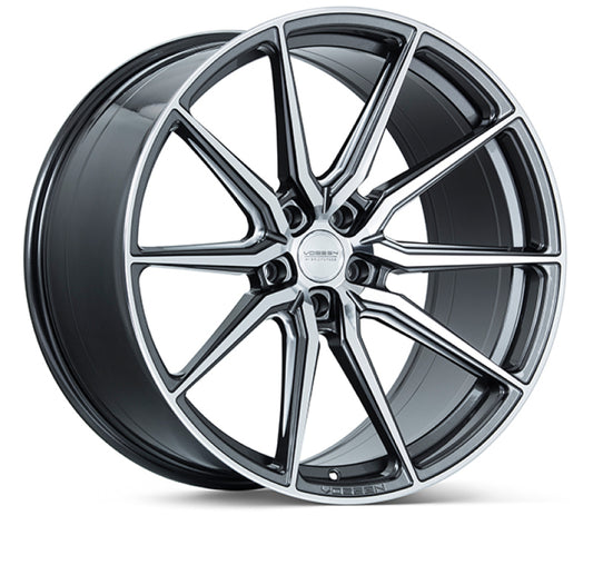 Vossen HF-3 21x10.5 / 5x112 / ET30 / Deep Face / 66.5 - Gloss Graphite Polished Wheel