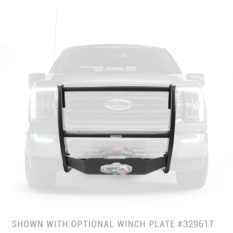 Go Rhino 18-20 Ford F-150 3100 Series StepGuard Winch Plate Kit (Req. 3296T or 3296MT) - Tex. Black