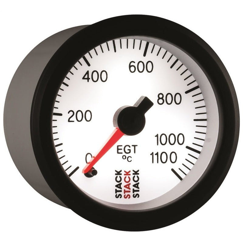 Autometer Stack 52mm 0-1100 Deg C Pro Stepper Motor Exhaust Gas Temp Gauge - White AutoMeter Gauges