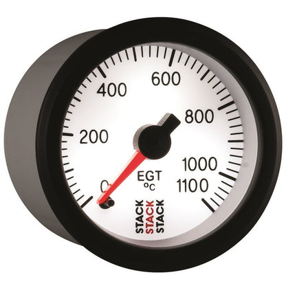 Autometer Stack 52mm 0-1100 Deg C Pro Stepper Motor Exhaust Gas Temp Gauge - White AutoMeter Gauges