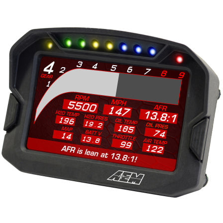 AEM CD-5G Carbon Digital Dash Display w/ Interal 10Hz GPS & Antenna AEM Gauges