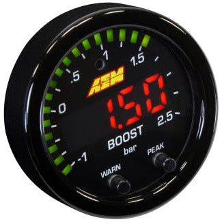 AEM X-Series Boost Pressure -30inHg 35psi Gauge AEM Gauges