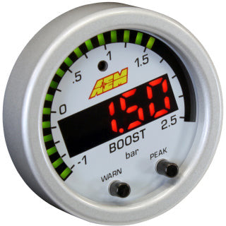 AEM X-Series Boost Pressure -30inHg 35psi Gauge AEM Gauges