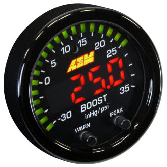AEM X-Series Boost Pressure -30inHg 35psi Gauge AEM Gauges