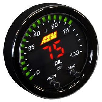 AEM X-Series Pressure 0-100psi Gauge Kit - AEM 30-0301 AEM Gauges