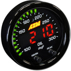 AEM X-Series Temperature 100-300F Gauge Kit (ONLY Black Bezel and Water Temp. Faceplate) AEM Gauges