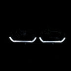 ANZO 2007-2014 Chevy Tahoe Crystal Headlight Chrome Amber(OE)