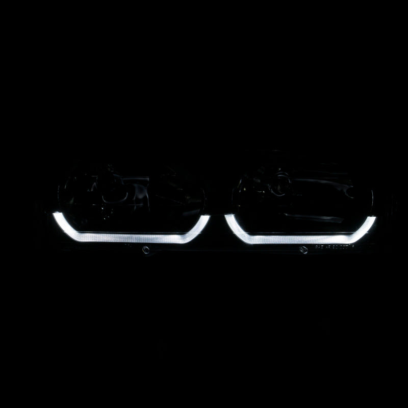 ANZO 2007-2014 Chevy Tahoe Crystal Headlight Chrome Amber(OE)