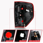 ANZO 2009-2014 Ford F-150 Euro Taillight Red/Clear (W/O Bulb)