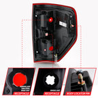 ANZO 2009-2014 Ford F-150 Euro Taillight Red/Clear (W/O Bulb)