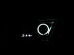 ANZO 2010-2014 Ford Mustang Projector Headlights w/ Halo Black (CCFL)