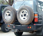 ARB W/Carrier Rear Step Towbar Lhs Blk 80 Series