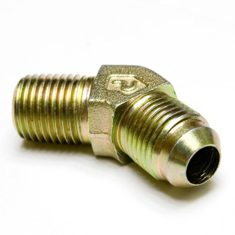 ATP 1/4in NPT to 6AN Flare, Male to Male, 45 Deg Adapter Fitting ATP Fittings