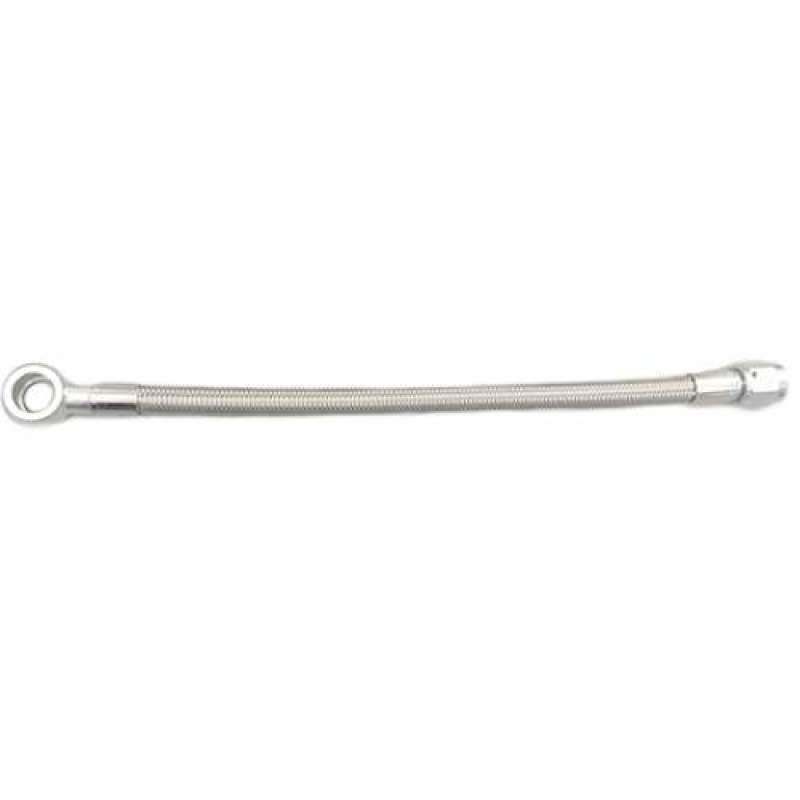 ATP 18in L -6 AN Steel Braided Hose (14mm Banjo & Straight Ends) (For Oil/Coolant) ATP Fittings