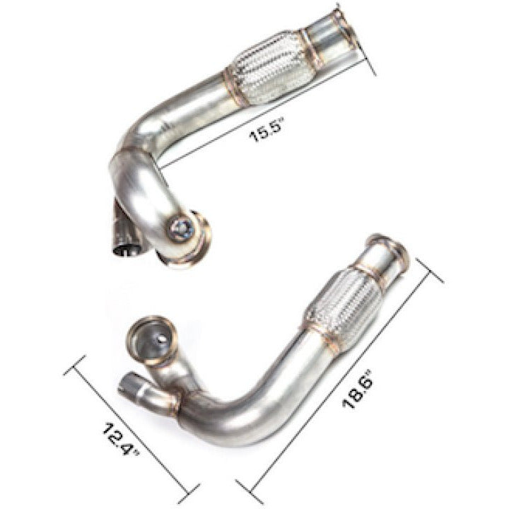 ATP 3in Stainless Steel Downpipe V-Banded w/ Flex Section and Recirc Port ATP Downpipes