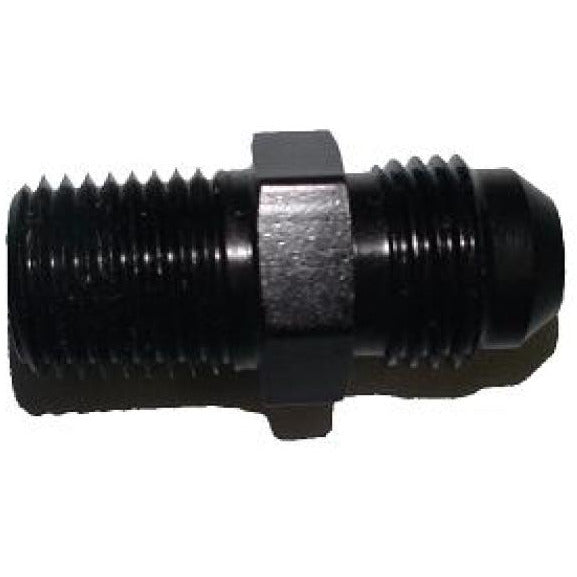 ATP Black Anodized Adaptor Male/Male Straight -6 Male Flare to 1/4in NPT Male ATP Fittings