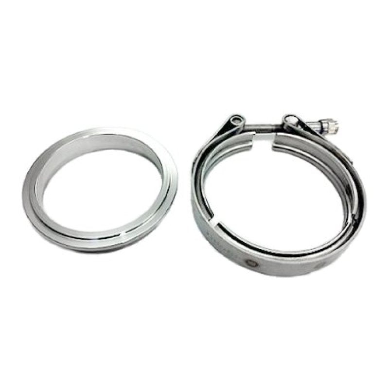 ATP Stainless Flange and Clamp set (1 each) GT V-band exit (With the lip at the ID) ATP Clamps